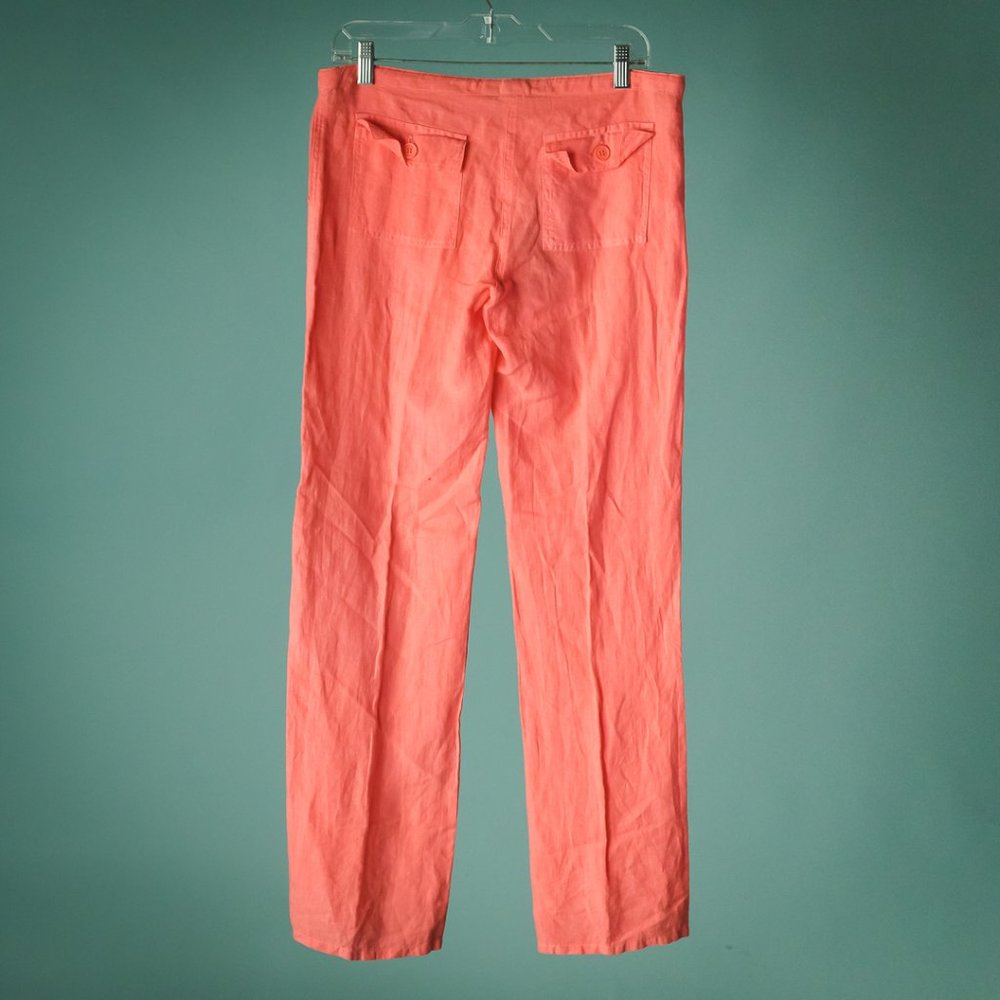 Juicy Couture S Mia Linen Straight Leg Pants NWT - Picture 3 of 4